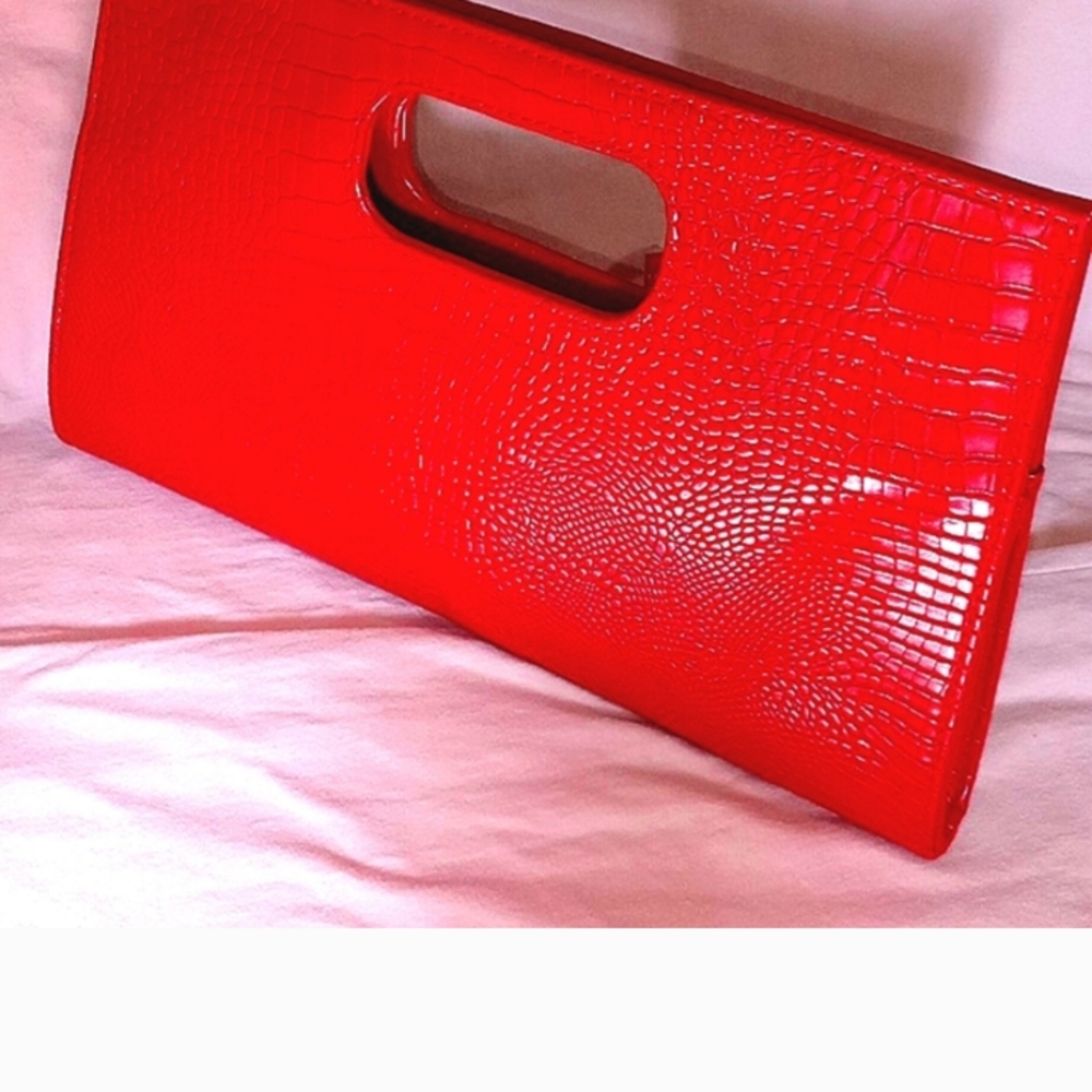 Vintage Vibrant Red Clutch